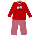 Baseball Applique Pants Set