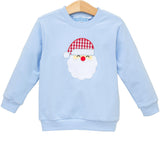 Light Blue French Terry Santa Pullover