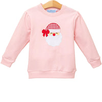 Light Pink French Terry Santa Pullover