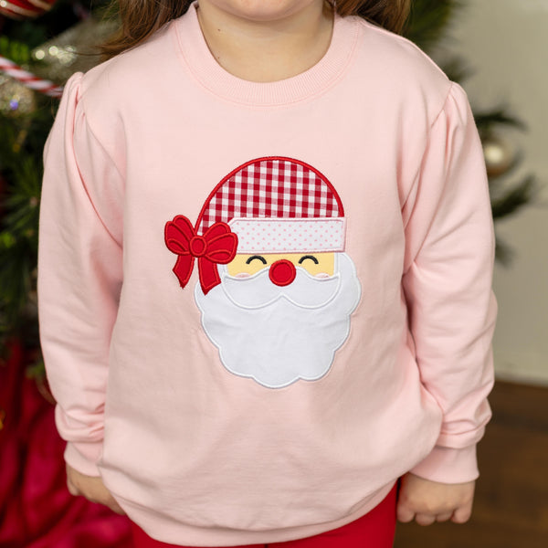 Light Pink French Terry Santa Pullover