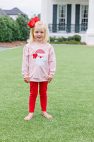 Light Pink French Terry Santa Pullover