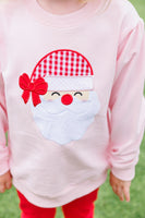 Light Pink French Terry Santa Pullover