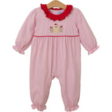 Gingerbread Ruffle Romper