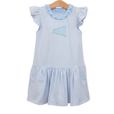 Light Blue Megaphone Dress
