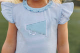 Light Blue Megaphone Dress