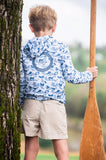 Pro Performance Hoodie in Blue Break Point Camo with PRODOH Logo