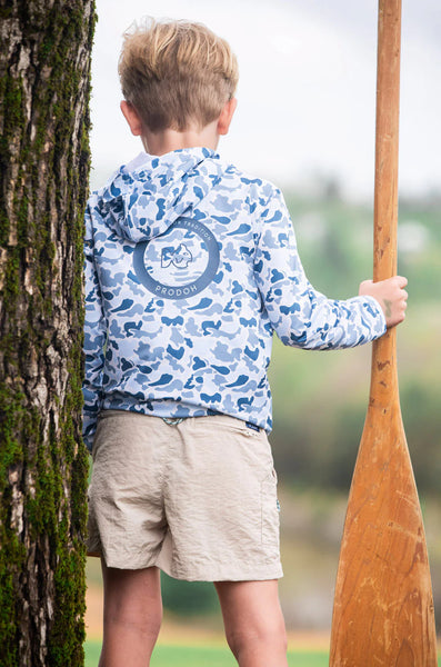 Pro Performance Hoodie in Blue Break Point Camo with PRODOH Logo