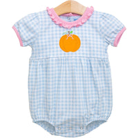 Pumpkin SS Ruffle Bubble