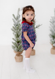 Quinn Collared Bubble in Holiday Plaid