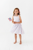 Rosita Dress in Patriotic Flags