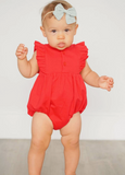 Betsy Romper in Scarlet