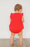 Betsy Romper in Scarlet