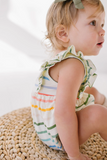 Amelia Romper in Primary Stripe