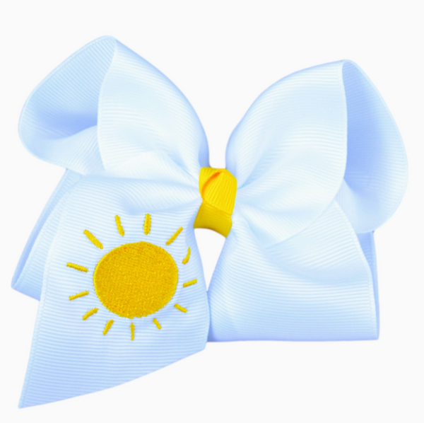 Sunshine Embroidered Bow