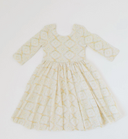 Emile Twirl Dress in Muted Geo