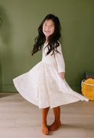 Emile Twirl Dress in Muted Geo