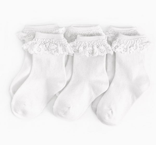 White Lace Midi Sock 3-Pack