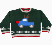 Reindeer Truck Knit Sweater