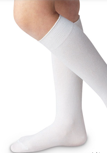 Jefferies Socks Classic White Nylon Knee High Socks