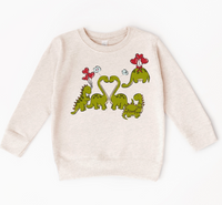 Dino Love Dinosaur Kids Sweatshirt