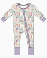 Magical Unicorns Bamboo Convertible Baby Pajamas