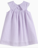 Lavender Fuzzy Chick and Flowers Collared Dress