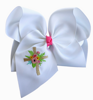 Spring Cross Embroidered Bow