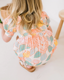 Puff Romper in Soft Floral