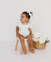 Emmy Romper in Marshmallow Bunny