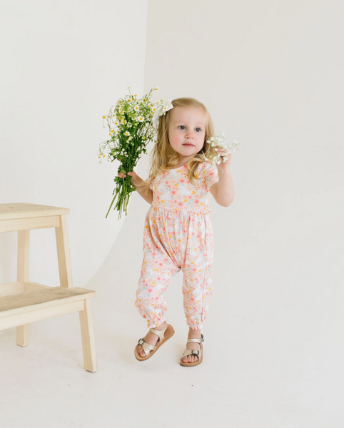 Rosie Romper in Bunny Field