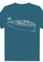 SS Navy Blue Wooden Boat T-Shirt