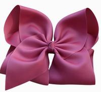 Solid Grosgrain Bow On Nylon Headband