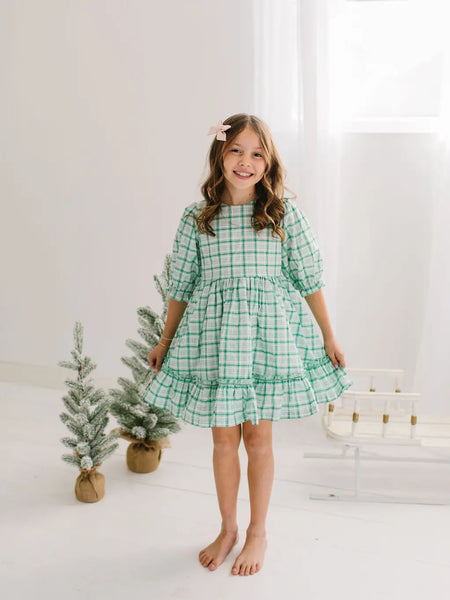 Kiki Dress in Winter Plaid | Girls Twirl Dress