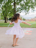 Classic Twirl Dress in Butterfly Rainbow