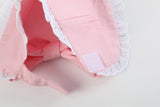 Pink and Lace Summer Baby Bonnet Sunhat