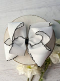 5" Classic Moonstitch Boutique Bows Girls Hair Accessories | Clip or Headband