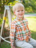 Autumn Plaid Collared Button Down Shirt