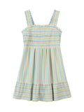 Susie Dress in Blue Multi Stripe