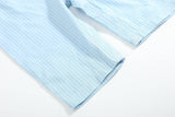 Blue Gingham Train Smocked Overalls