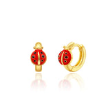18K Gold Plated Girls Huggie Earrings