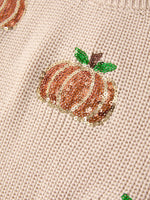 Pumpkin Sequin Sweater
