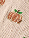 Pumpkin Sequin Sweater