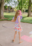 Ruffle Skort in Sunshine Tile