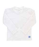 Boys White Long Sleeve Rash Guard