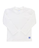 Boys White Long Sleeve Rash Guard