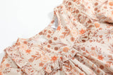 Brown Floral Tunic and Leggings Set
