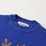 Blue Reindeer Christmas Sweater