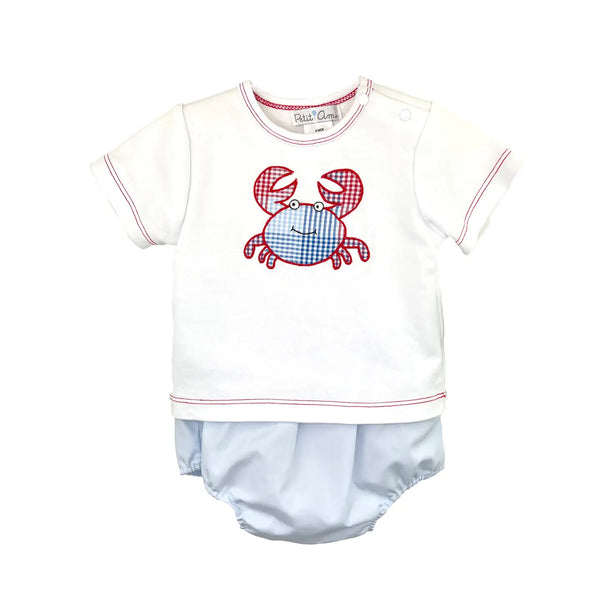 Crab Applique Diaper Set