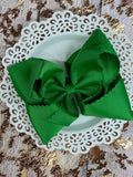 5.5" Oversize Scalloped Hair Bow | Clip or Headband