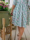 Emile Dress in Wildflower Grid